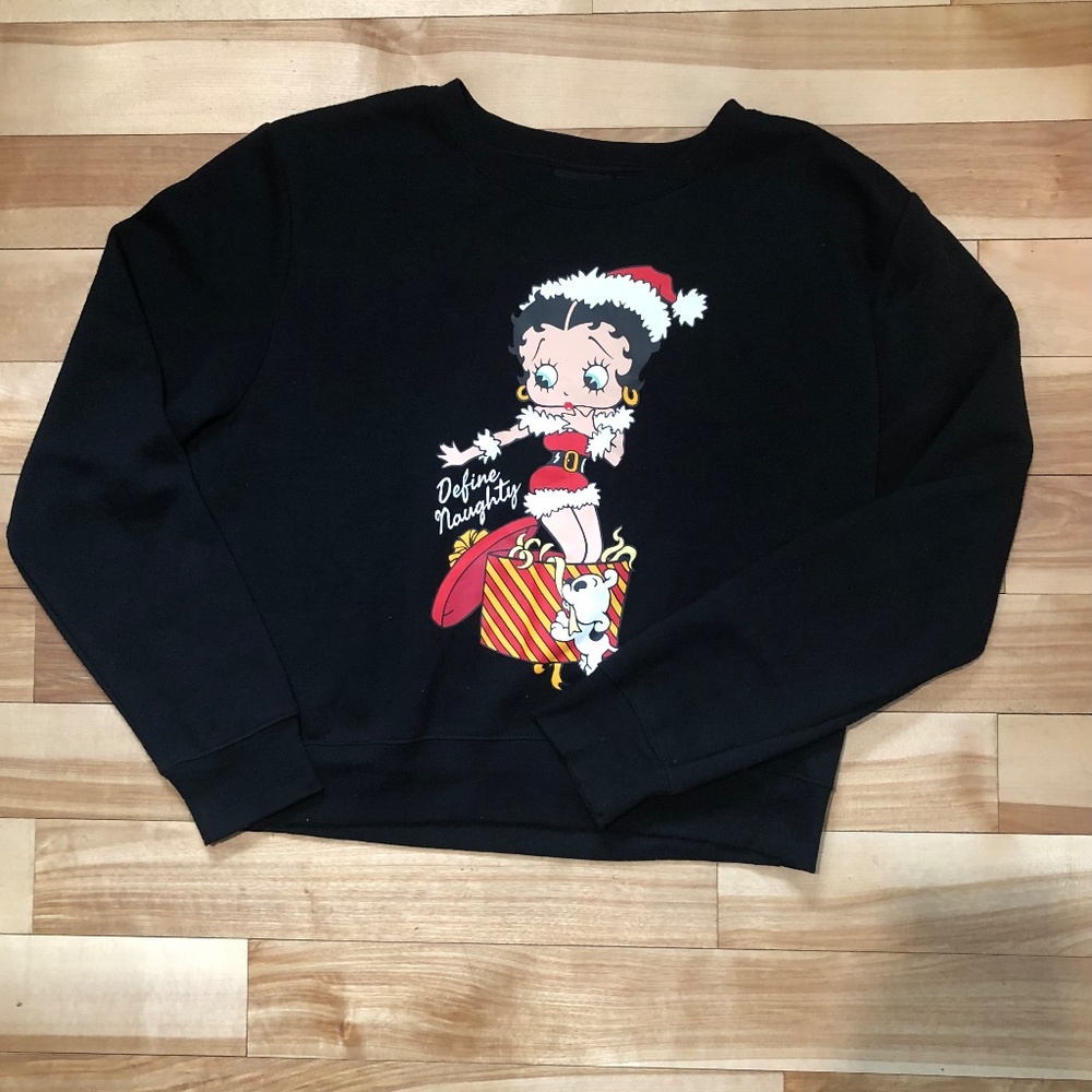 Betty Boop women's define naughty Christmas sweatshirt size XL